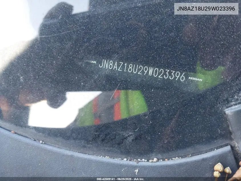 2009 Nissan Murano Sl VIN: JN8AZ18U29W023396 Lot: 42589141