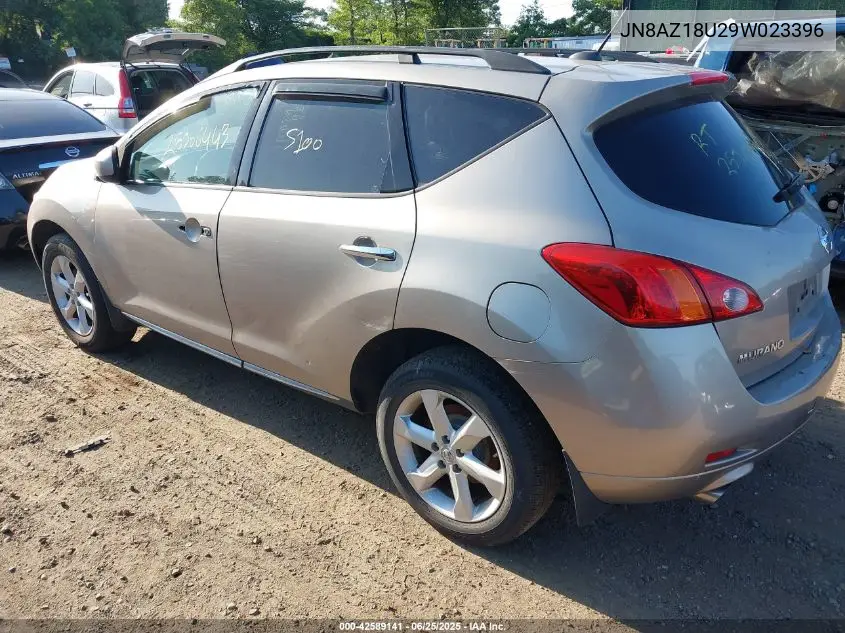 2009 Nissan Murano Sl VIN: JN8AZ18U29W023396 Lot: 42589141