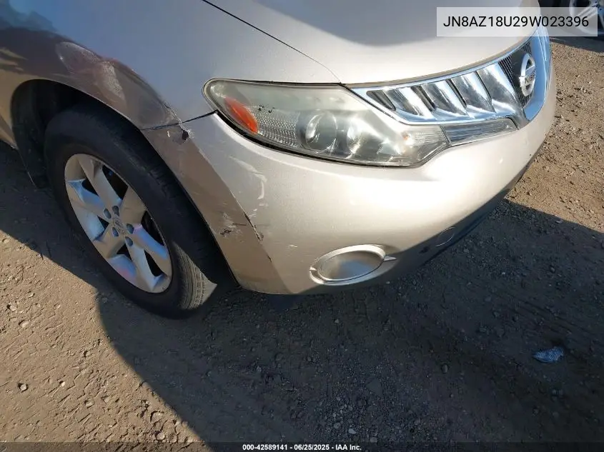 2009 Nissan Murano Sl VIN: JN8AZ18U29W023396 Lot: 42589141