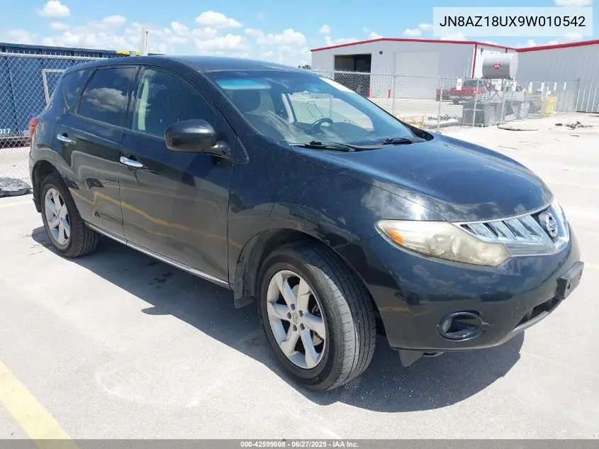 2009 Nissan Murano Sl VIN: JN8AZ18UX9W010542 Lot: 42599808