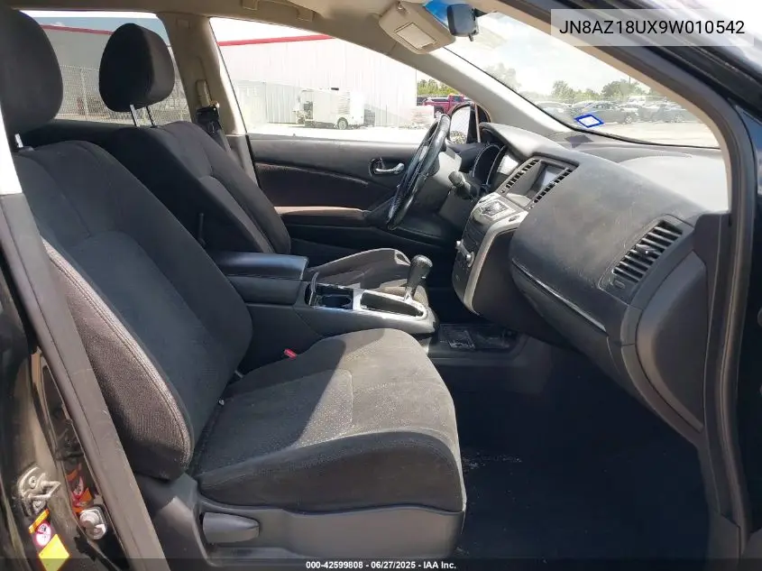 2009 Nissan Murano Sl VIN: JN8AZ18UX9W010542 Lot: 42599808