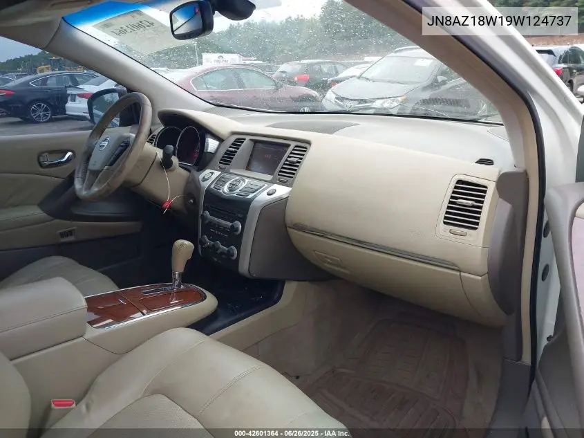 2009 Nissan Murano Le VIN: JN8AZ18W19W124737 Lot: 42601364