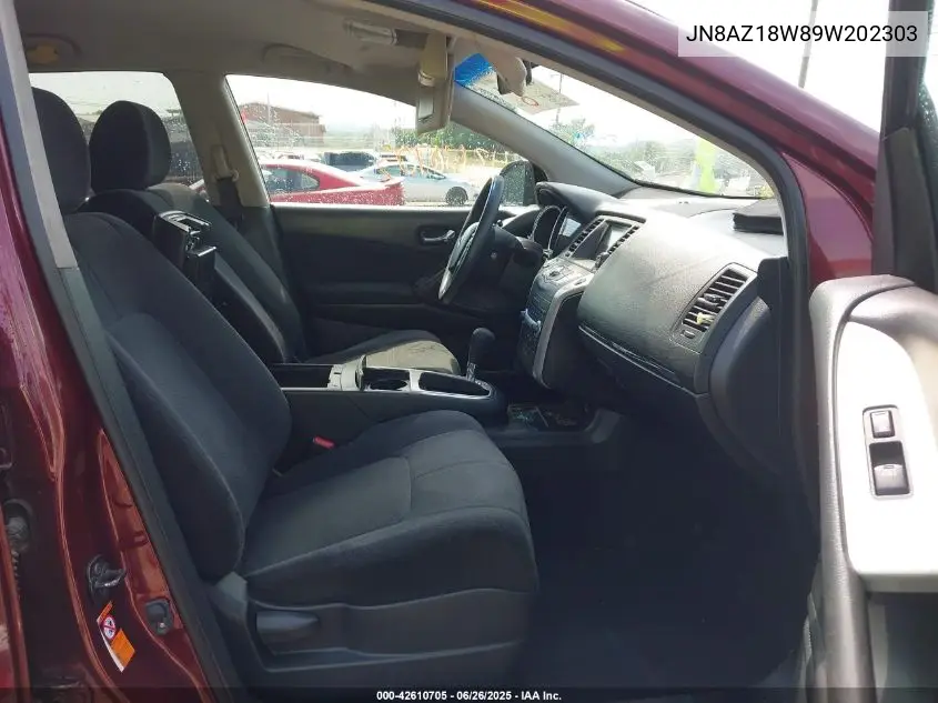 2009 Nissan Murano S VIN: JN8AZ18W89W202303 Lot: 42610705