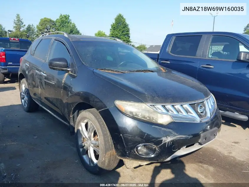 2009 Nissan Murano Le VIN: JN8AZ18W69W160035 Lot: 42617420