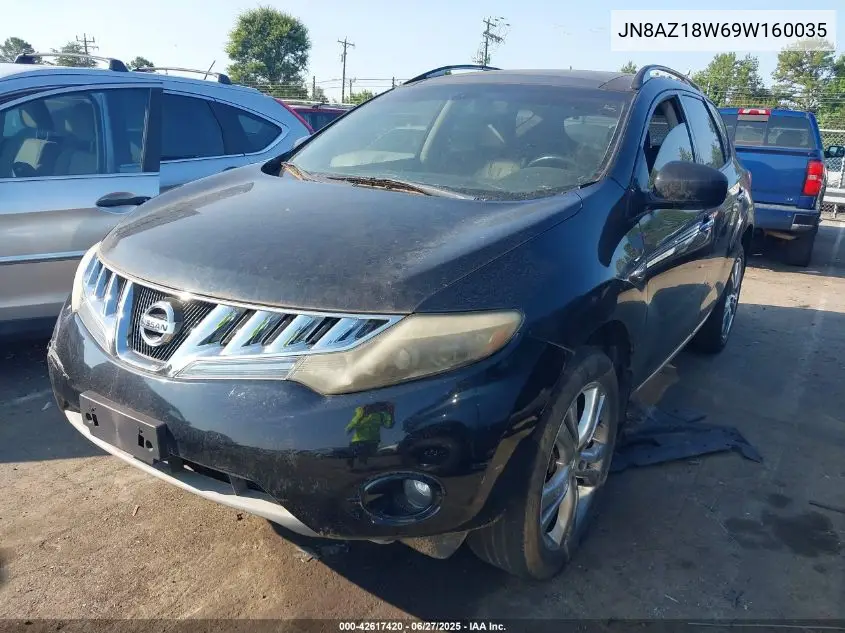 2009 Nissan Murano Le VIN: JN8AZ18W69W160035 Lot: 42617420