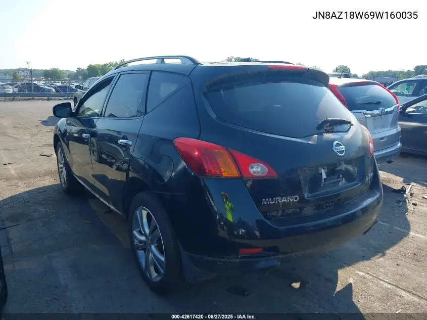 2009 Nissan Murano Le VIN: JN8AZ18W69W160035 Lot: 42617420