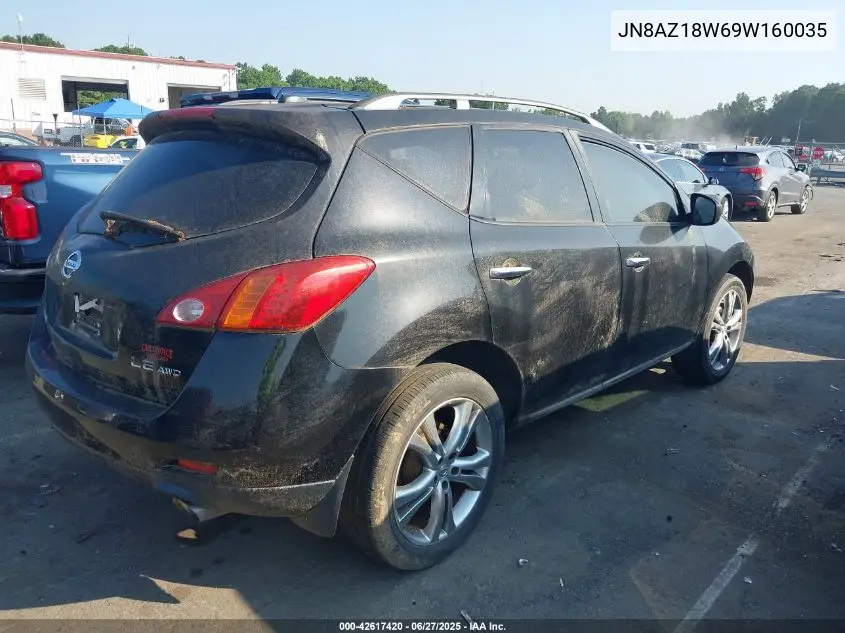 2009 Nissan Murano Le VIN: JN8AZ18W69W160035 Lot: 42617420