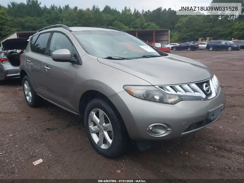 2009 Nissan Murano Sl VIN: JN8AZ18U09W031528 Lot: 42637994