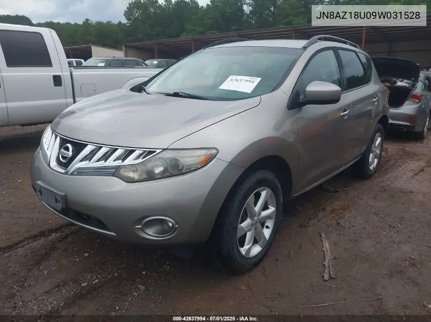 2009 Nissan Murano Sl VIN: JN8AZ18U09W031528 Lot: 42637994
