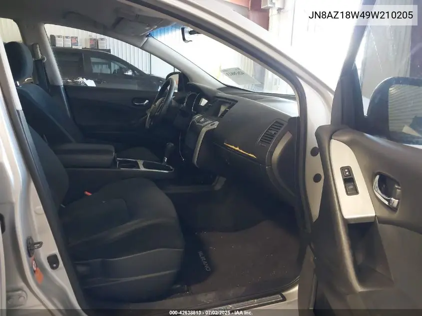 2009 Nissan Murano S VIN: JN8AZ18W49W210205 Lot: 42638813