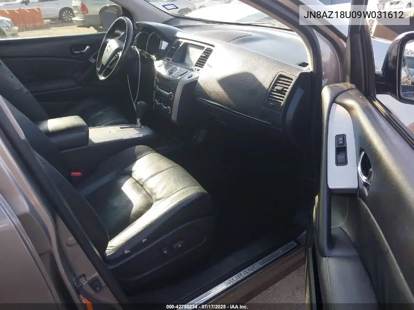 2009 Nissan Murano Sl VIN: JN8AZ18U09W031612 Lot: 42750234