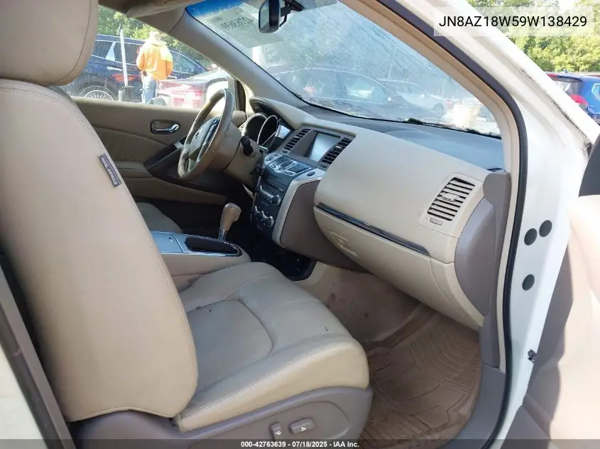 2009 Nissan Murano Sl VIN: JN8AZ18W59W138429 Lot: 42763639