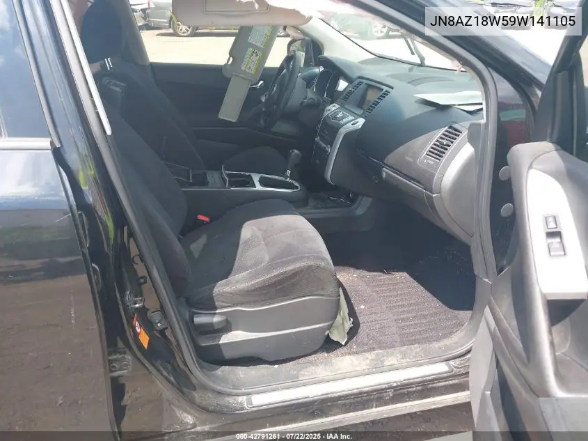 2009 Nissan Murano S VIN: JN8AZ18W59W141105 Lot: 42791261