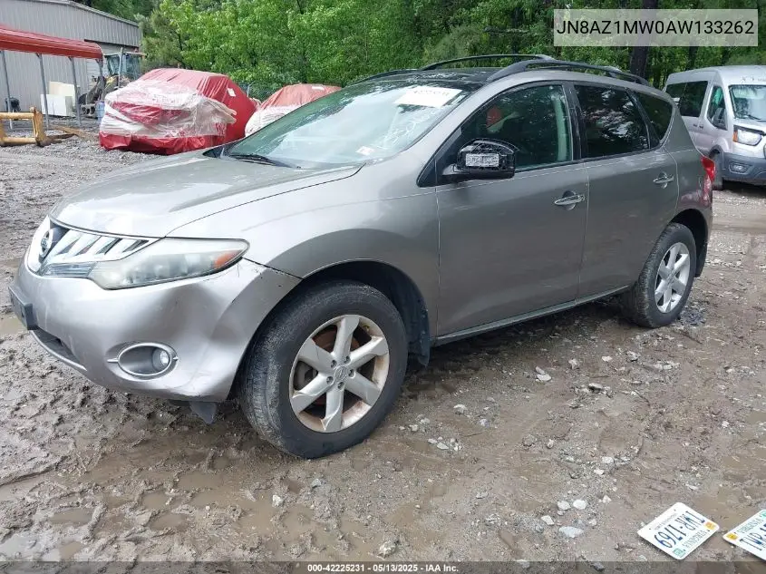2010 Nissan Murano Sl VIN: JN8AZ1MW0AW133262 Lot: 42225231