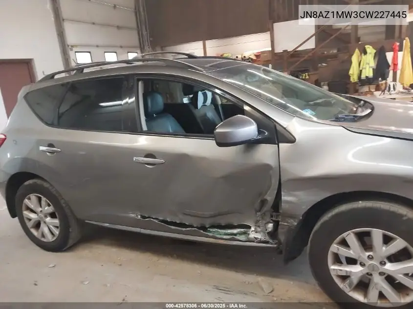 2012 Nissan Murano Sl VIN: JN8AZ1MW3CW227445 Lot: 42578306