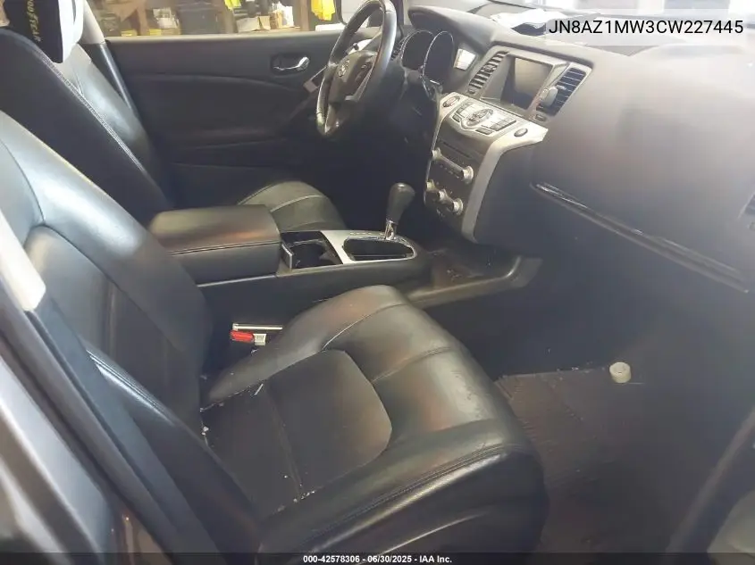 2012 Nissan Murano Sl VIN: JN8AZ1MW3CW227445 Lot: 42578306