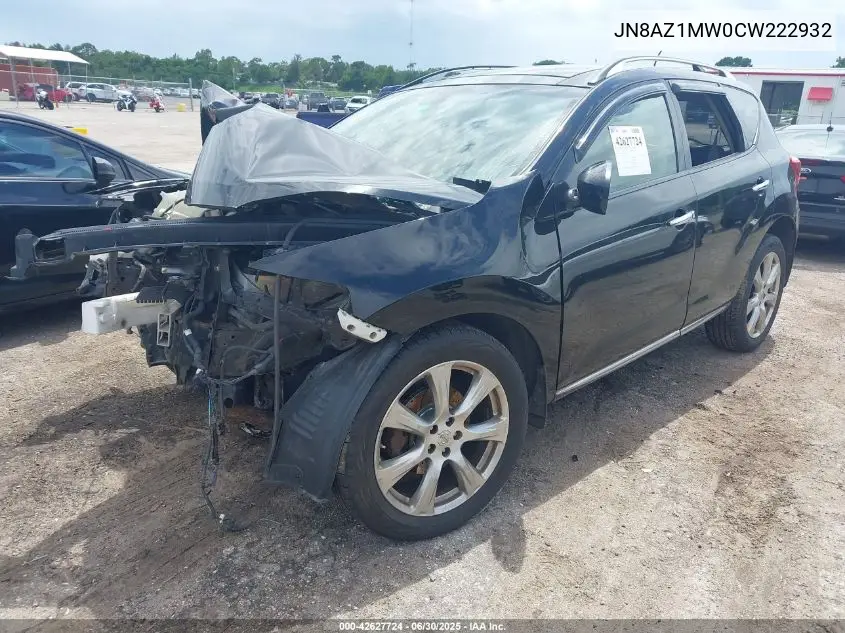 jn8az1mw0cw222932 JN8AZ1MW0CW222932 2012 Nissan Murano Le