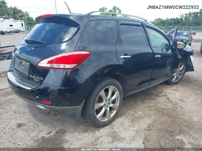 jn8az1mw0cw222932 JN8AZ1MW0CW222932 2012 Nissan Murano Le