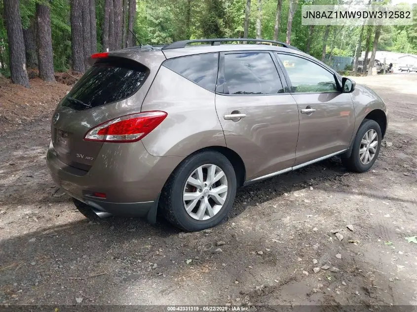 2013 Nissan Murano Sv VIN: JN8AZ1MW9DW312582 Lot: 42331319