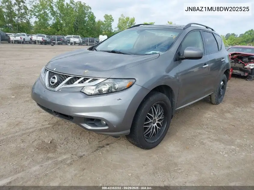 2013 Nissan Murano Sl VIN: JN8AZ1MU8DW202525 Lot: 42352232