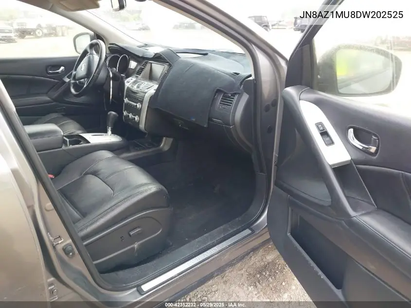 2013 Nissan Murano Sl VIN: JN8AZ1MU8DW202525 Lot: 42352232