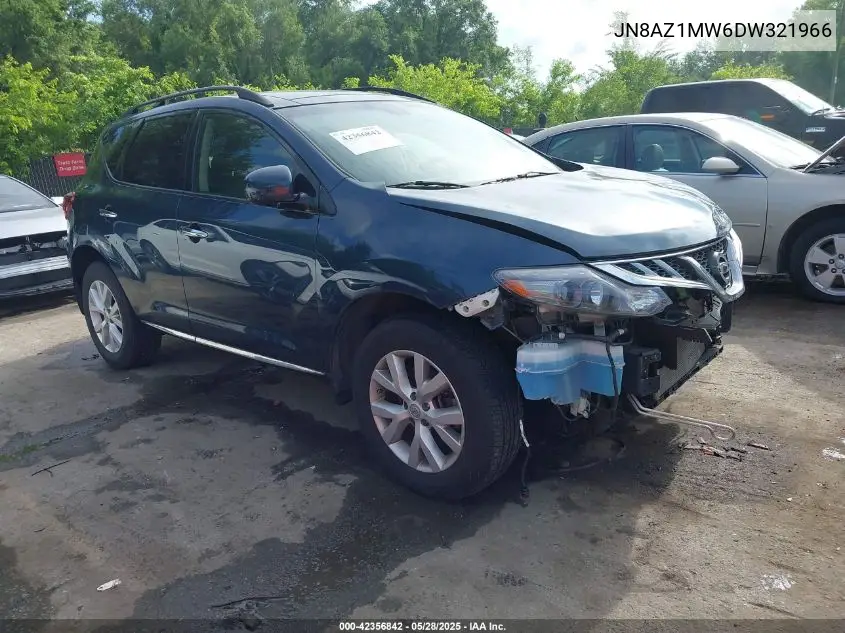 2013 Nissan Murano Sl VIN: JN8AZ1MW6DW321966 Lot: 42356842
