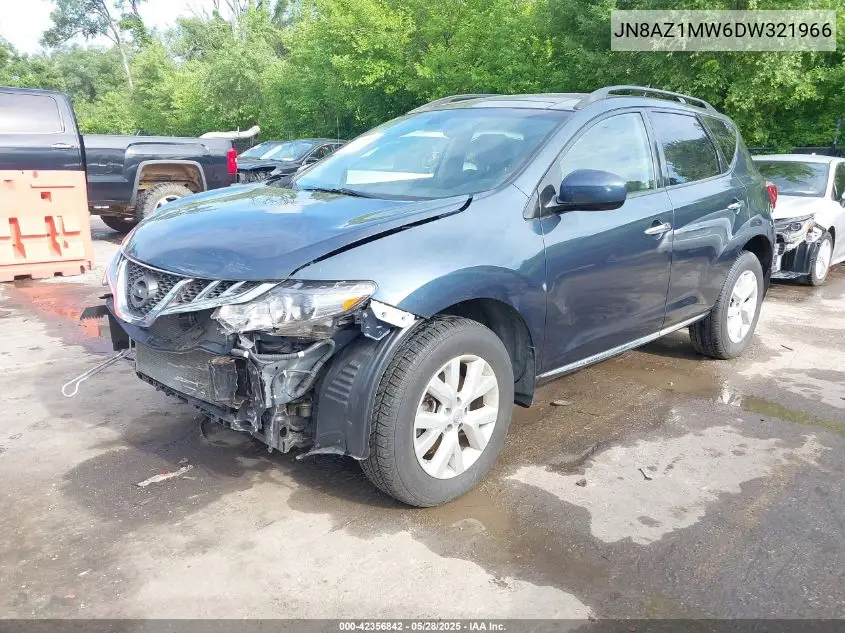 2013 Nissan Murano Sl VIN: JN8AZ1MW6DW321966 Lot: 42356842