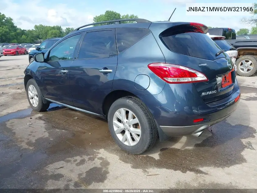 2013 Nissan Murano Sl VIN: JN8AZ1MW6DW321966 Lot: 42356842