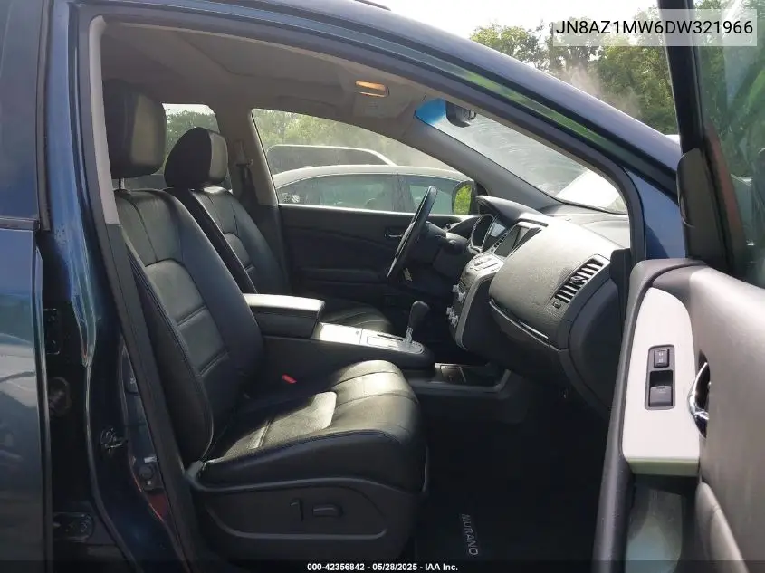 2013 Nissan Murano Sl VIN: JN8AZ1MW6DW321966 Lot: 42356842