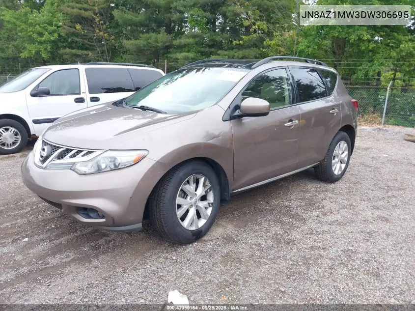 2013 Nissan Murano Sl VIN: JN8AZ1MW3DW306695 Lot: 42359164