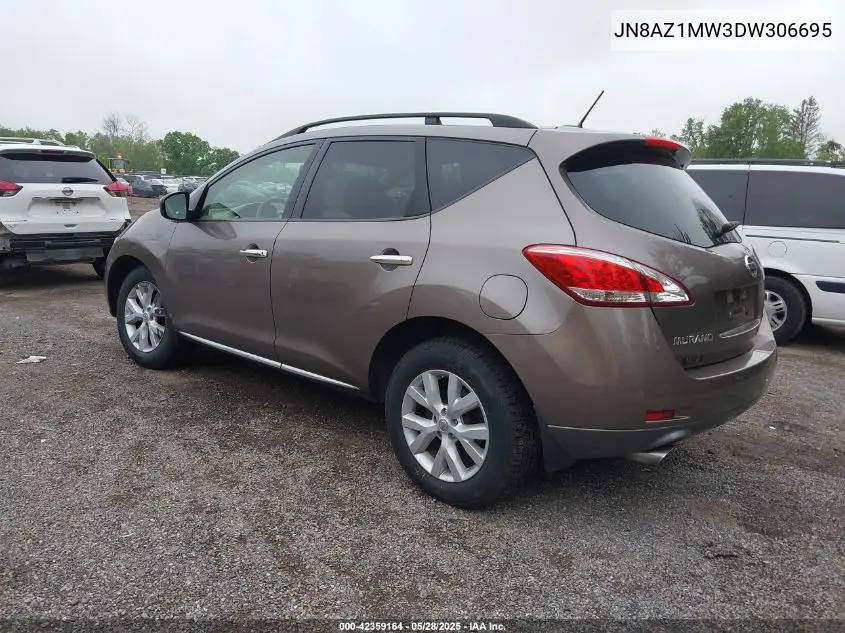 2013 Nissan Murano Sl VIN: JN8AZ1MW3DW306695 Lot: 42359164