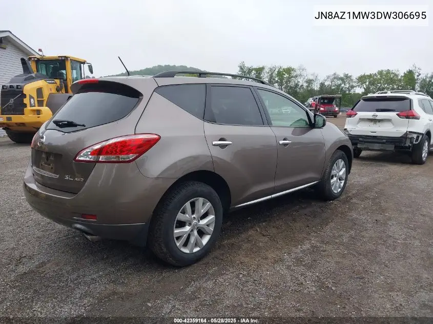 2013 Nissan Murano Sl VIN: JN8AZ1MW3DW306695 Lot: 42359164