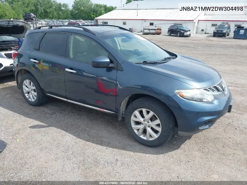 2013 Nissan Murano S/Sl/Le VIN: JN8AZ1MW2DW304498 Lot: 42378692