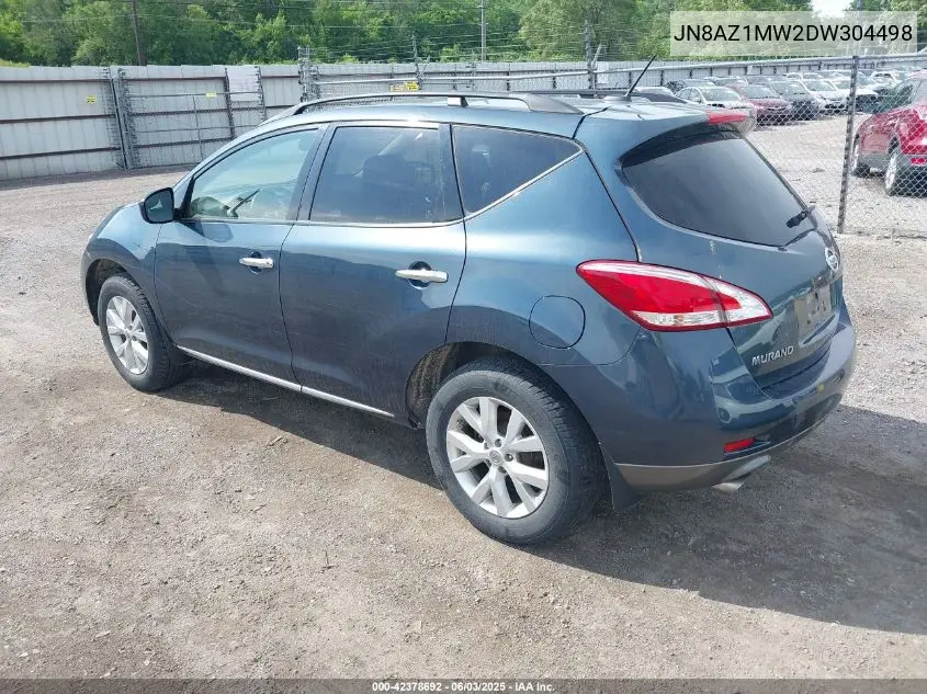 2013 Nissan Murano S/Sl/Le VIN: JN8AZ1MW2DW304498 Lot: 42378692