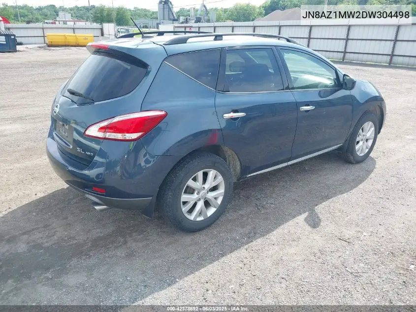 2013 Nissan Murano S/Sl/Le VIN: JN8AZ1MW2DW304498 Lot: 42378692