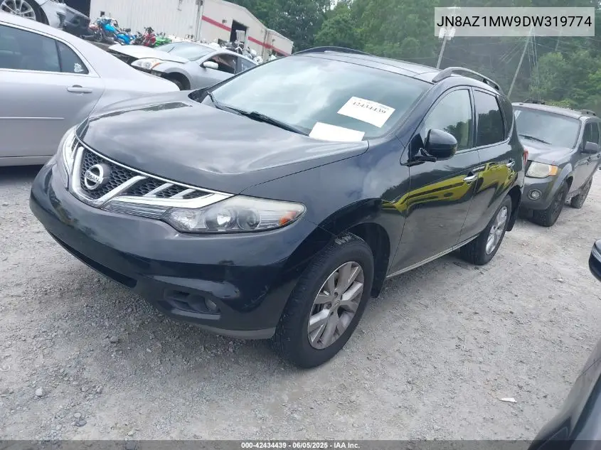 2013 Nissan Murano Sl VIN: JN8AZ1MW9DW319774 Lot: 42434439