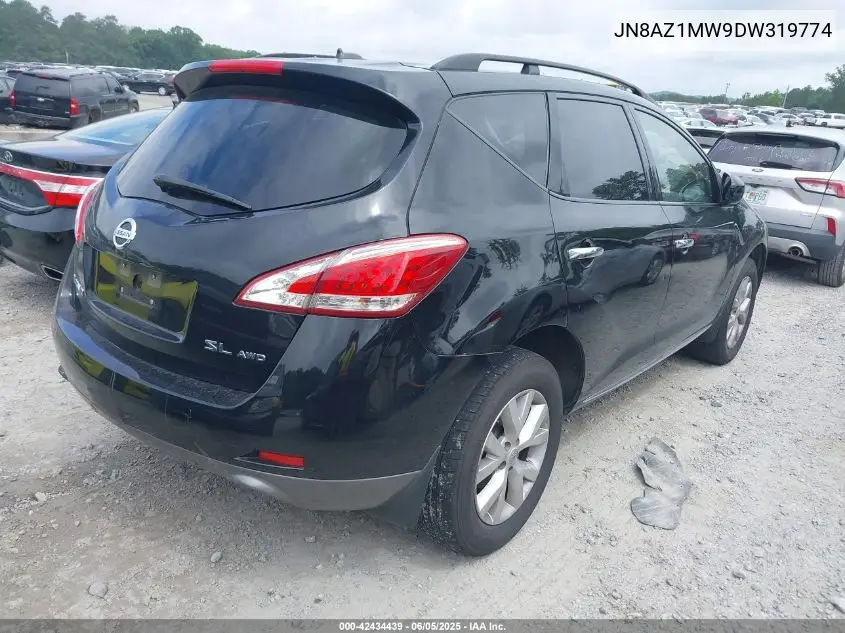 2013 Nissan Murano Sl VIN: JN8AZ1MW9DW319774 Lot: 42434439