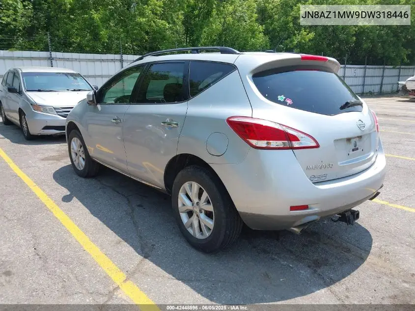 2013 Nissan Murano Sv VIN: JN8AZ1MW9DW318446 Lot: 42448596