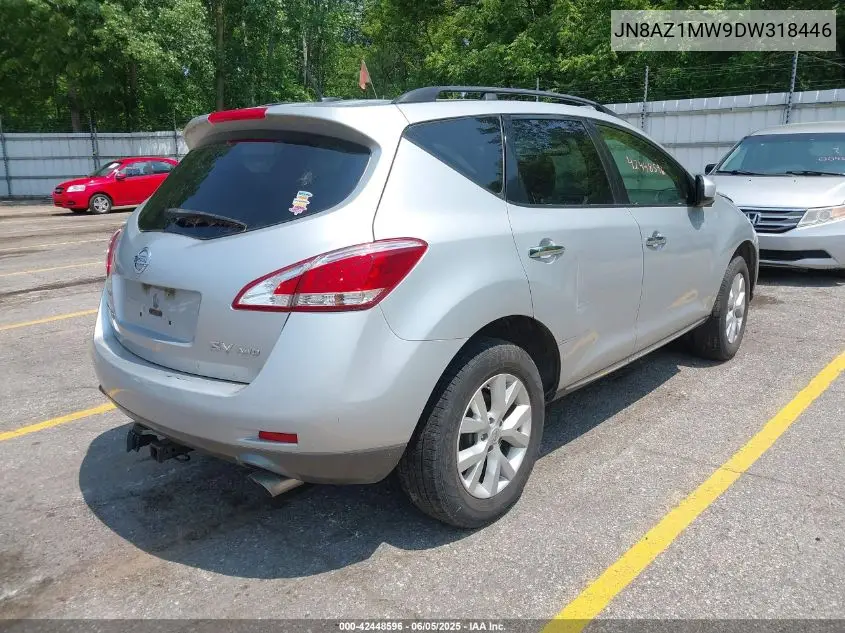 2013 Nissan Murano Sv VIN: JN8AZ1MW9DW318446 Lot: 42448596