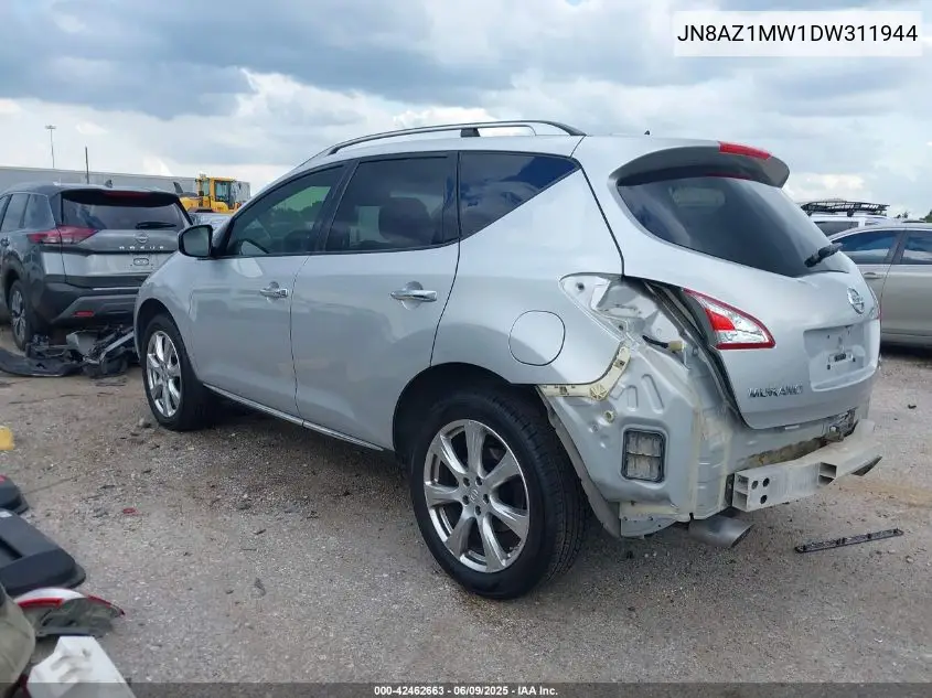 2013 Nissan Murano Le VIN: JN8AZ1MW1DW311944 Lot: 42462663