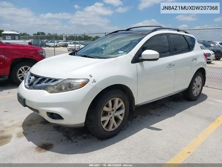 2013 Nissan Murano Sl VIN: JN8AZ1MUXDW207368 Lot: 42511115