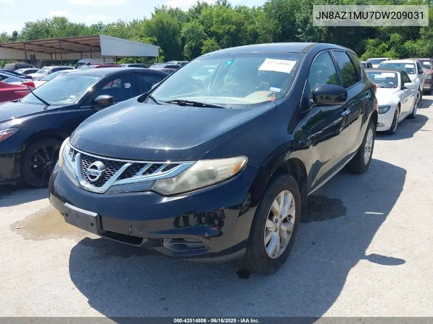 2013 Nissan Murano S VIN: JN8AZ1MU7DW209031 Lot: 42514806