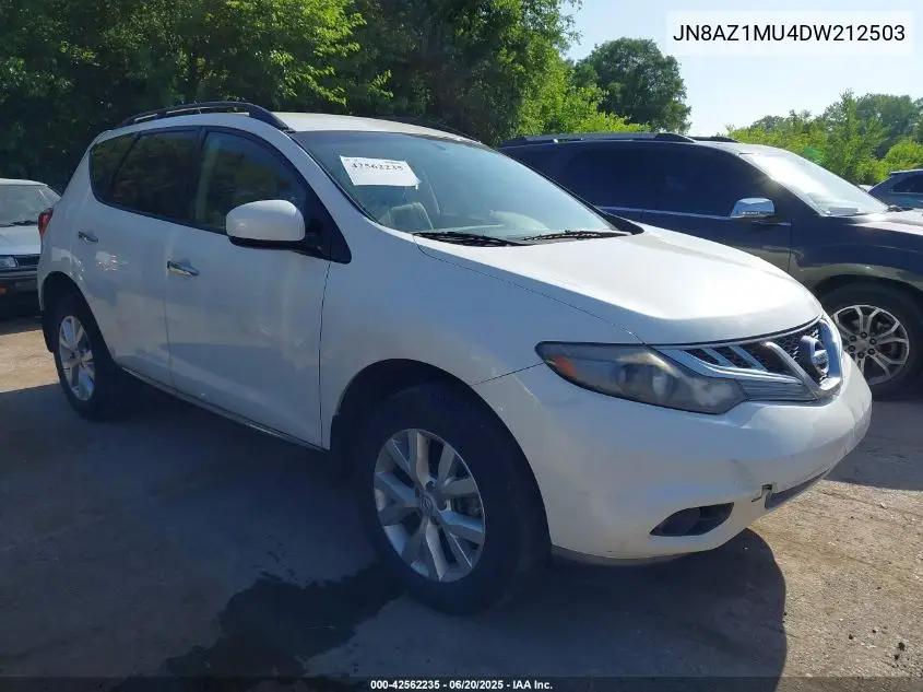 2013 Nissan Murano Sv VIN: JN8AZ1MU4DW212503 Lot: 42562235