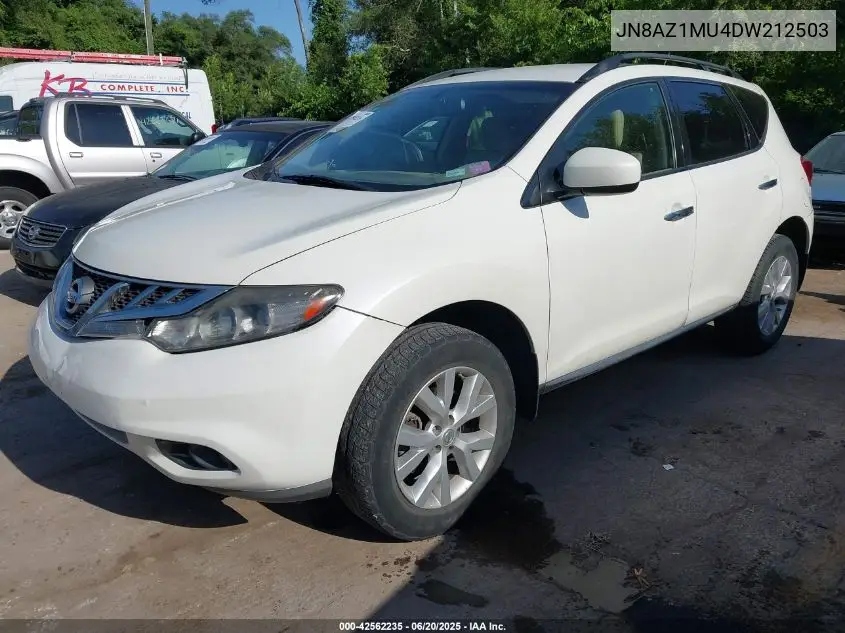 2013 Nissan Murano Sv VIN: JN8AZ1MU4DW212503 Lot: 42562235