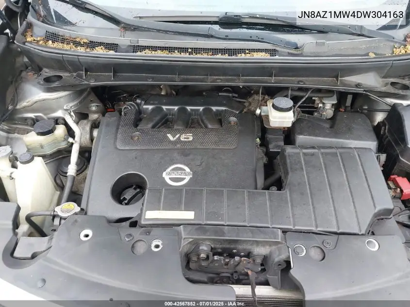 2013 Nissan Murano Sl VIN: JN8AZ1MW4DW304163 Lot: 42567852
