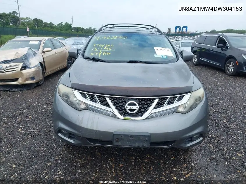 2013 Nissan Murano Sl VIN: JN8AZ1MW4DW304163 Lot: 42567852