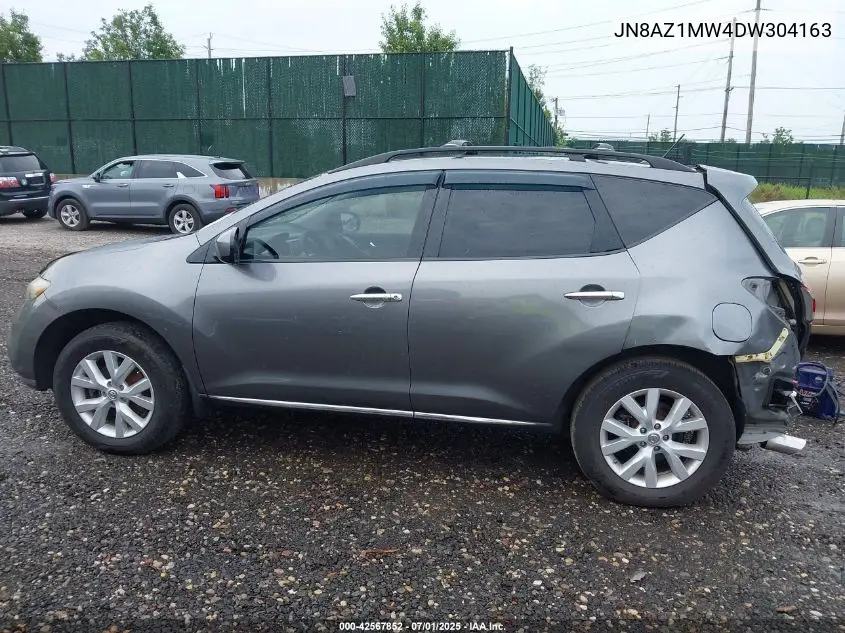 2013 Nissan Murano Sl VIN: JN8AZ1MW4DW304163 Lot: 42567852