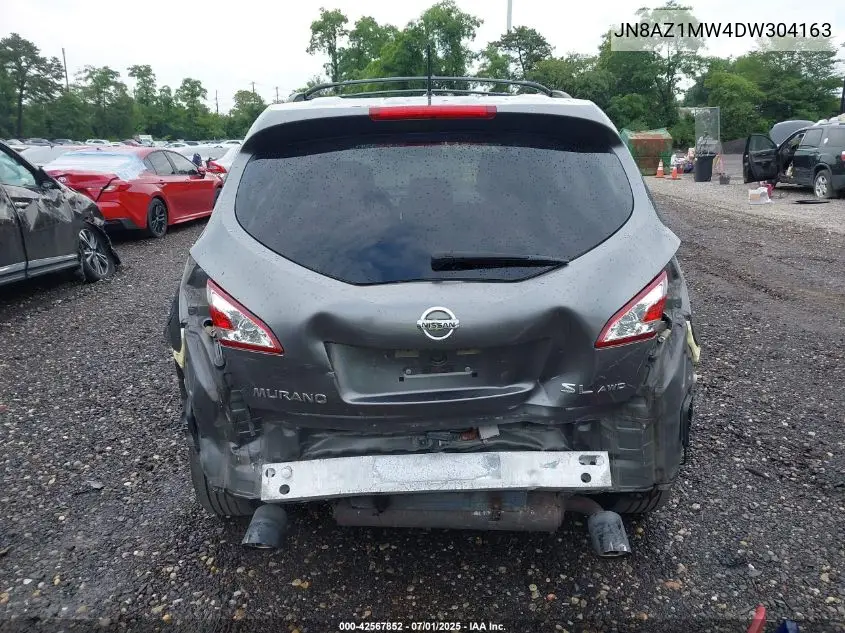 2013 Nissan Murano Sl VIN: JN8AZ1MW4DW304163 Lot: 42567852