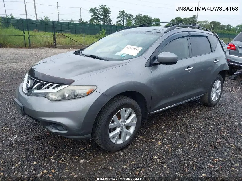 2013 Nissan Murano Sl VIN: JN8AZ1MW4DW304163 Lot: 42567852