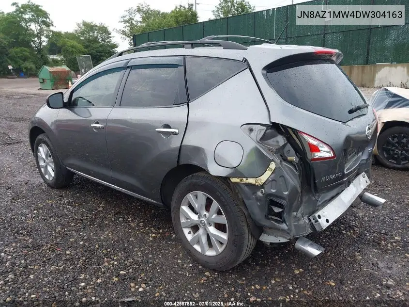 2013 Nissan Murano Sl VIN: JN8AZ1MW4DW304163 Lot: 42567852